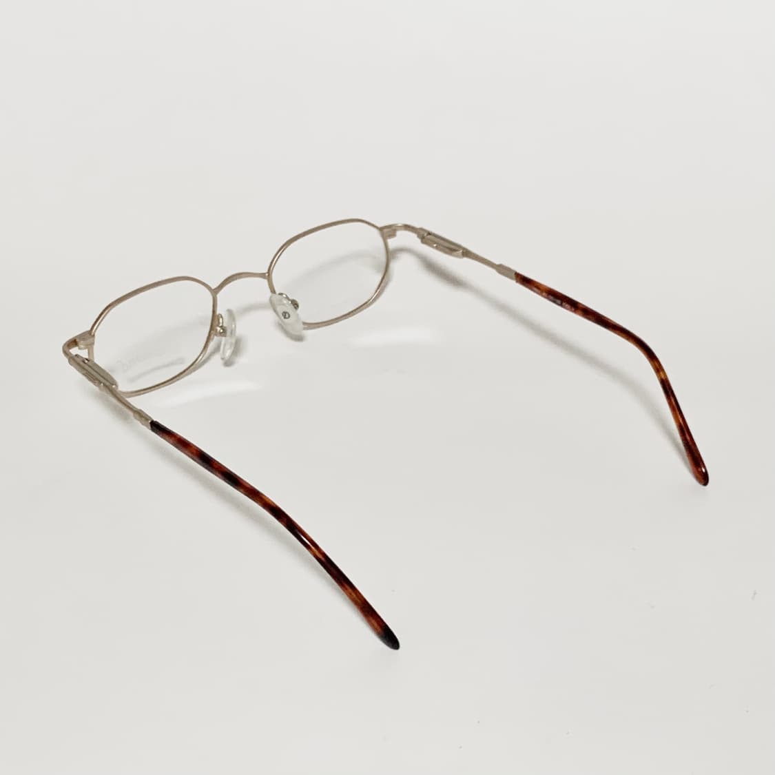 993 데드스탁 빈티지 안경테 레트로 육각형 무광골드 풀메탈 남녀공용 상품이미지6