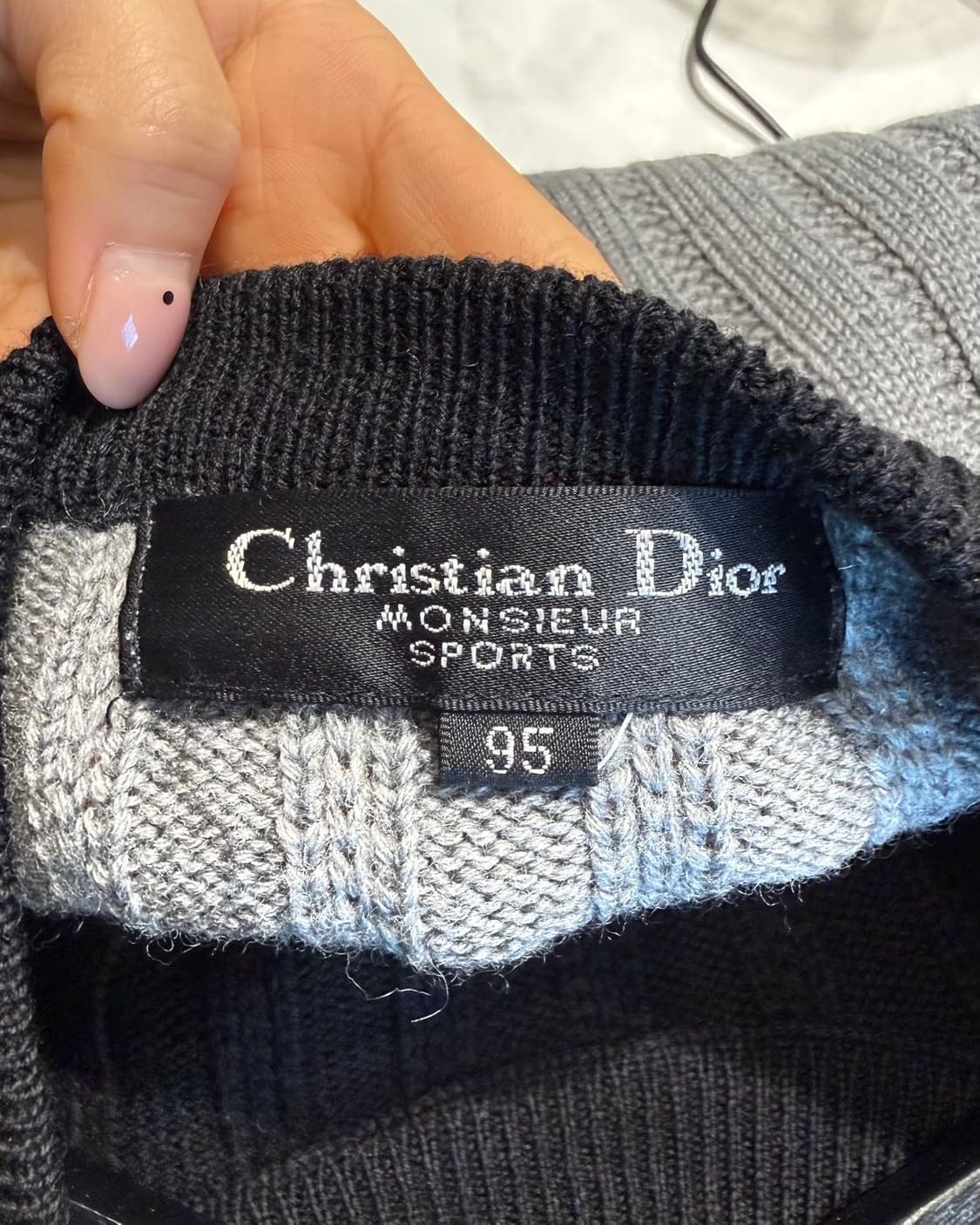 크리스찬 디올 몬슈어 스포츠 블랙 아가일패턴 니트  상품이미지8