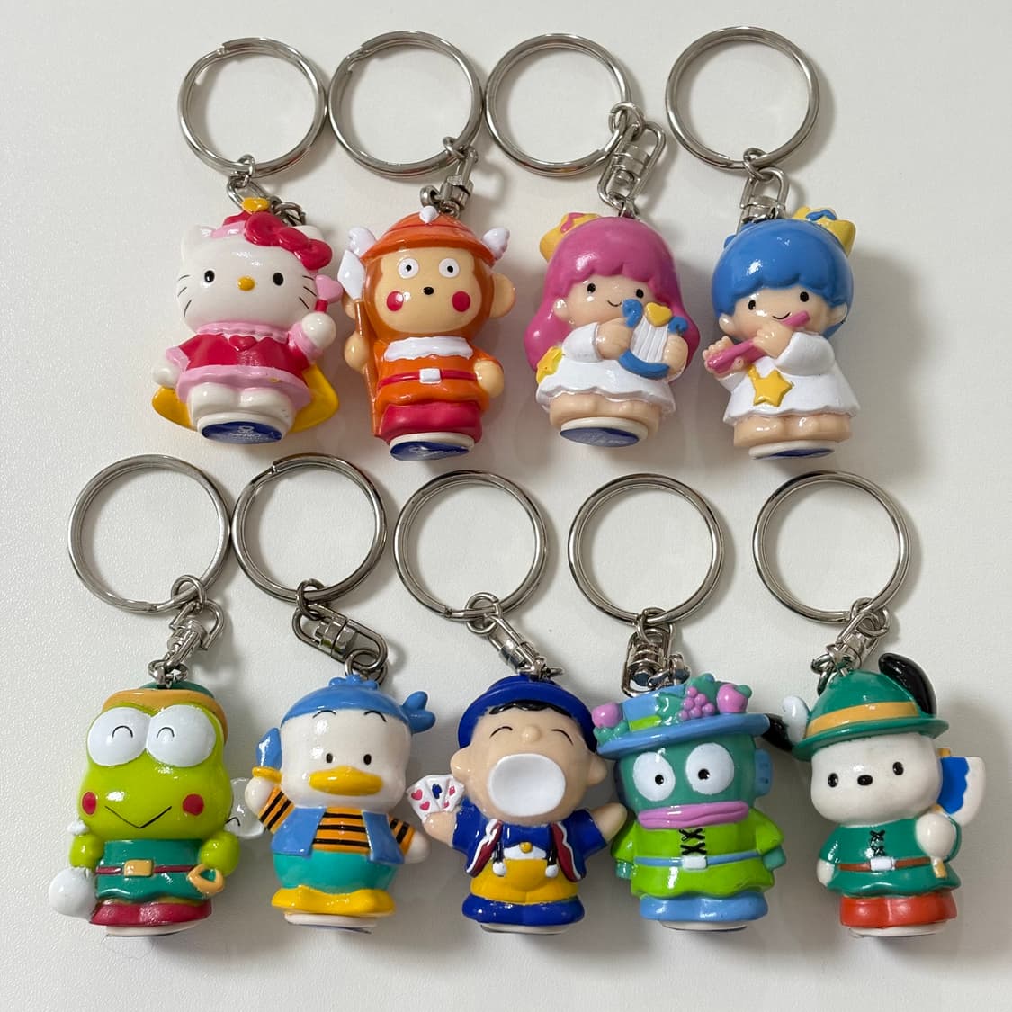 고전 산리오 키링 세트 (고전 키티•키키라라 등) 상품이미지1