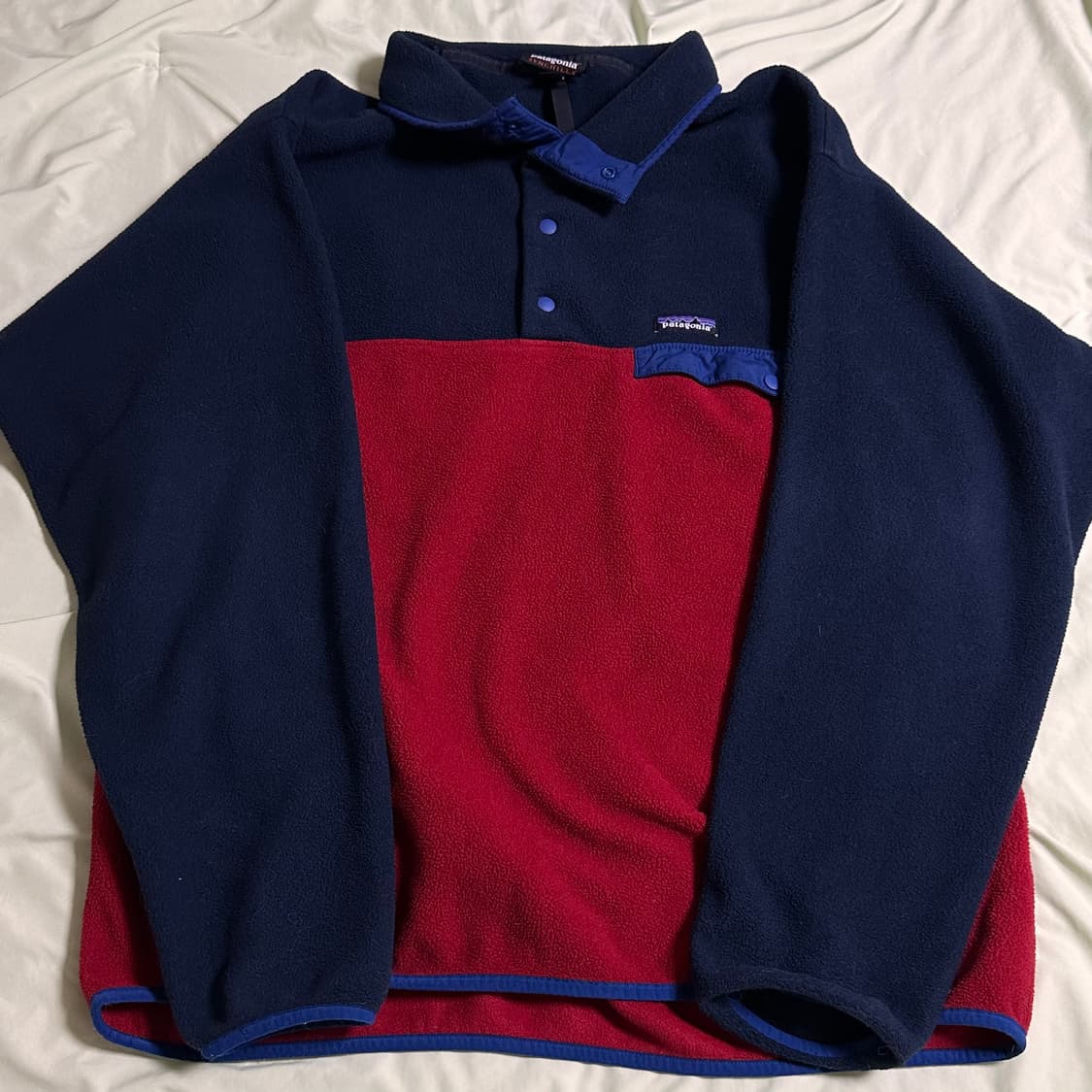 10s 파타고니아 신칠라 스냅티 네이비 레드 XL 상품이미지2