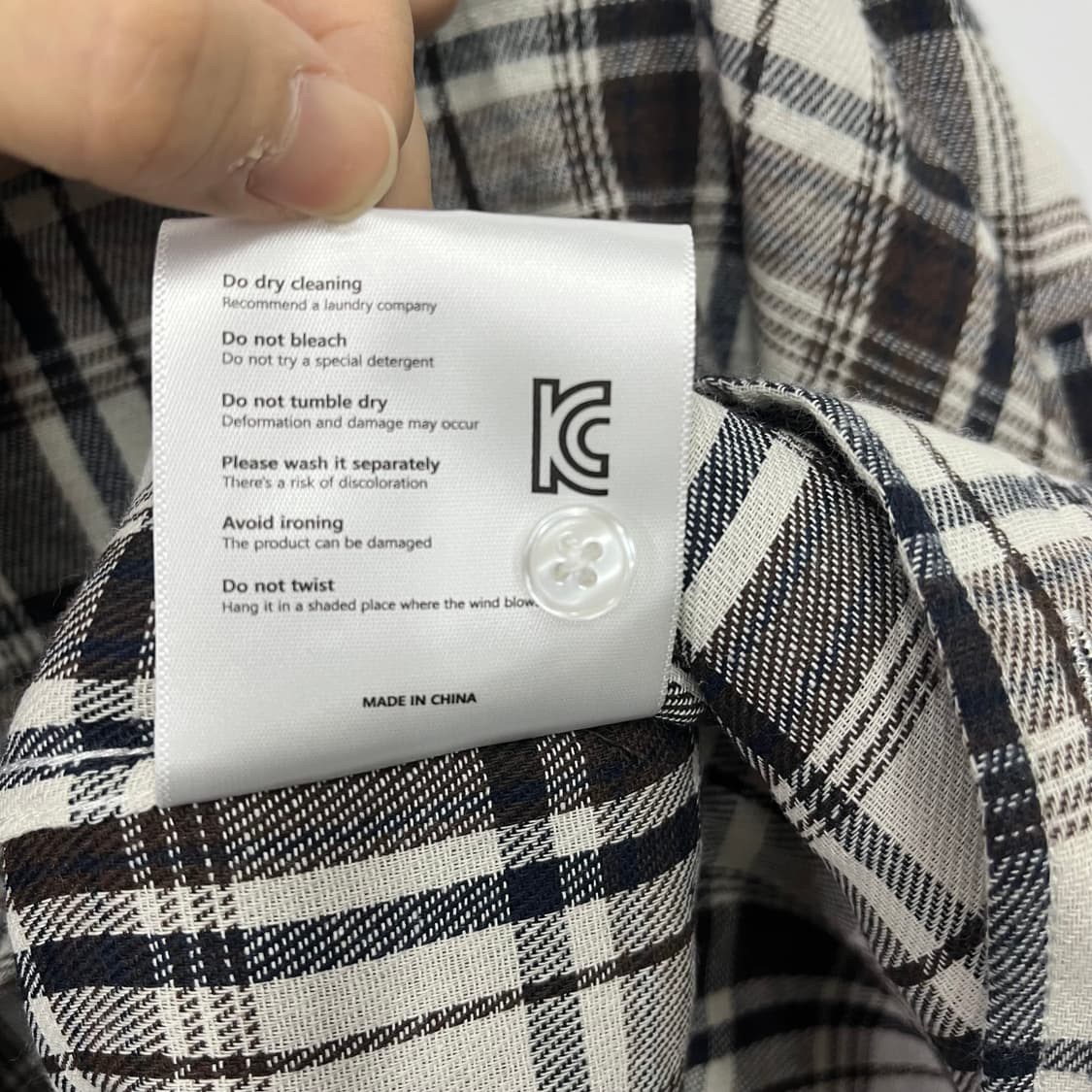 빈티지 긴 팔 체크 셔츠 상품이미지6