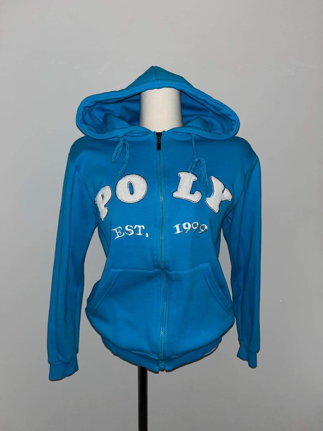 Blue Unique Hooded Zip-Up 상품이미지1