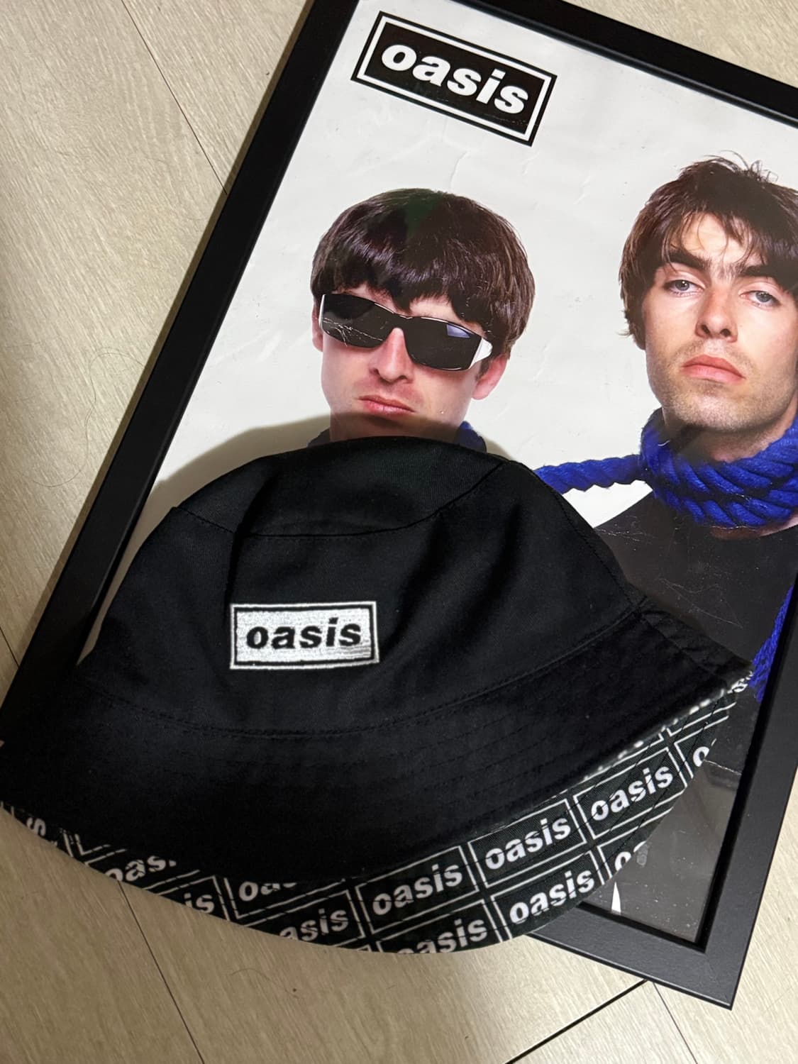 공식 오아시스 라이브25 블랙 리버시블 버킷햇 상품이미지1