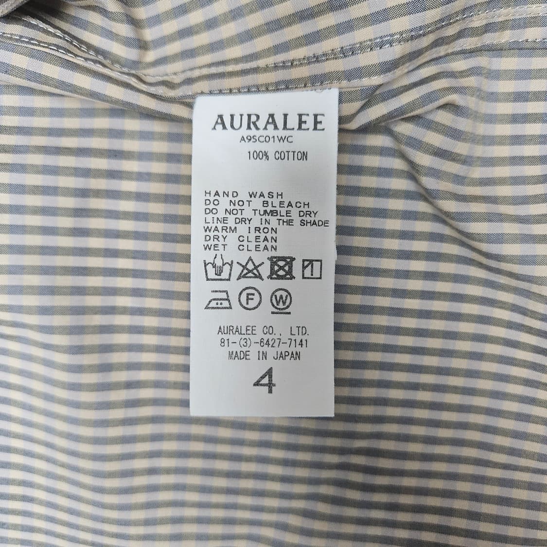 (무료배송) 오라리 핀스 웨더 클로스 체크 코트 - 4사이즈 상품이미지6