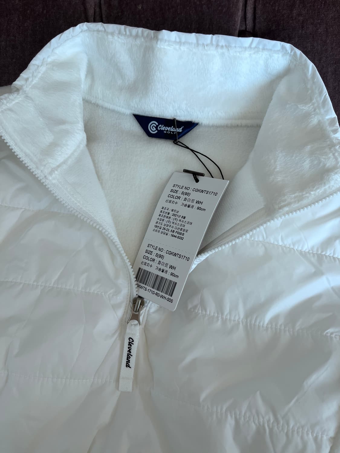 새제품)클리브랜드 여성 플리스반집업티셔츠 S90사이즈 상품이미지7