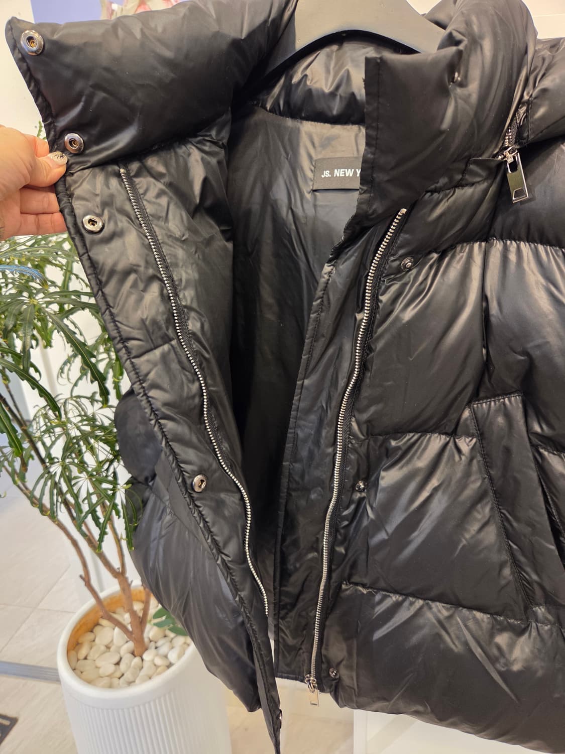 JS.NEW YORK JS뉴욕 오버핏 후드 집업 패딩 베스트 상품이미지5