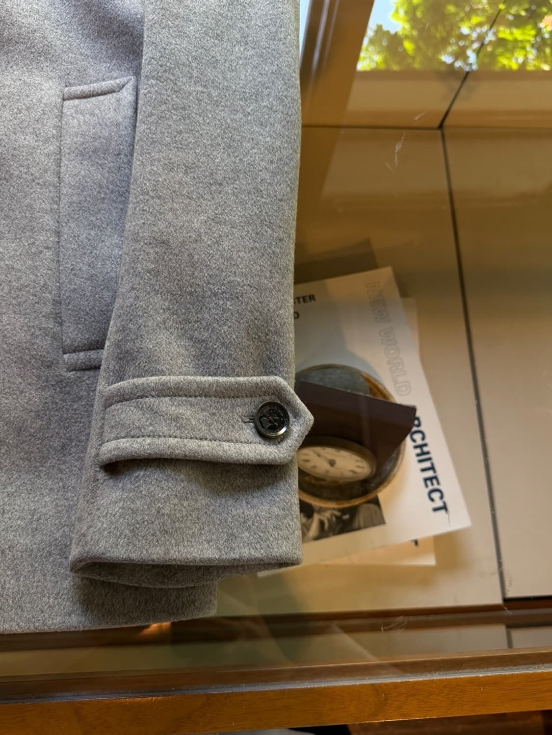 버버리 캐시미어 헤비멜톤울 피코트 100 상품이미지10