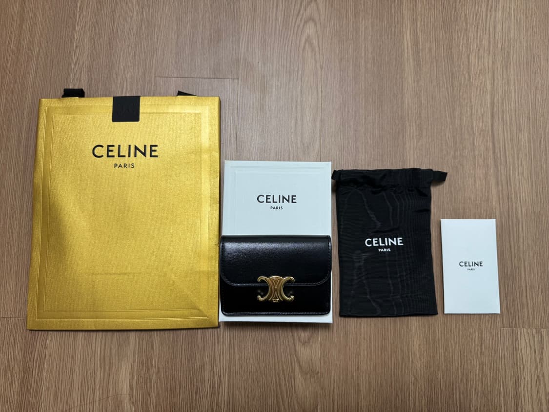 셀린느 트리옹프 카드지갑 블랙 상품이미지4