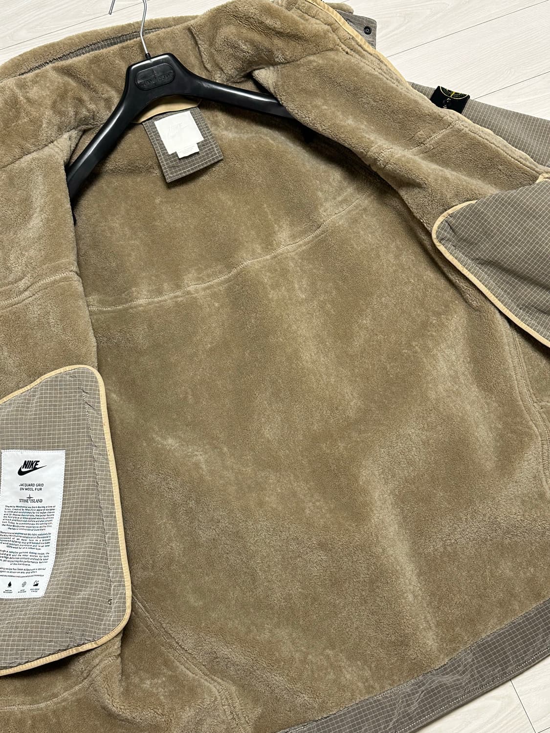 스톤아일랜드 x 나이키 자카드 그리드 울 점퍼 XL(105-110) 상품이미지5