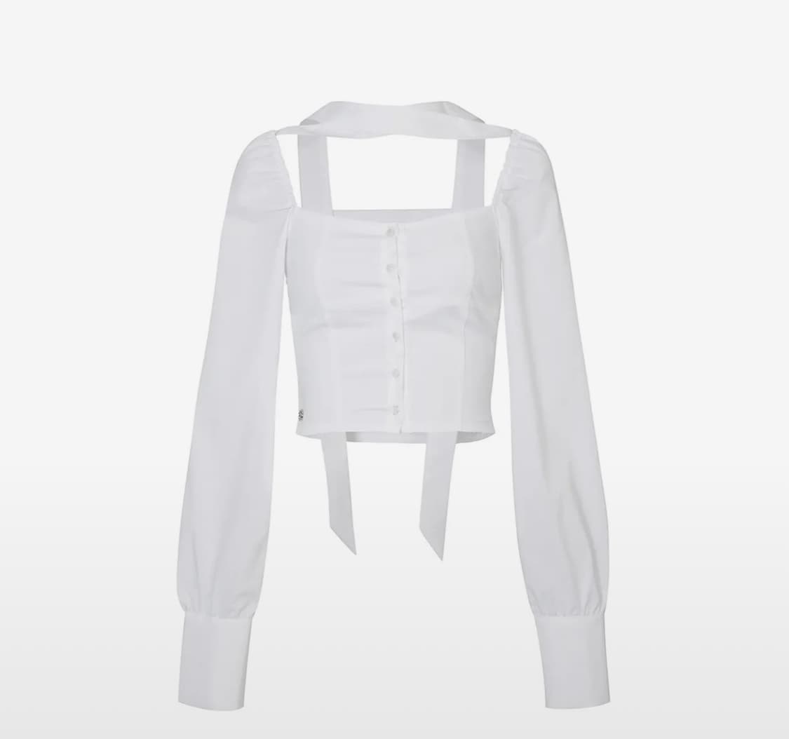 페인오어플레져 비앙카 블라우스 화이트 BIANCA BLOUSE S 상품이미지1