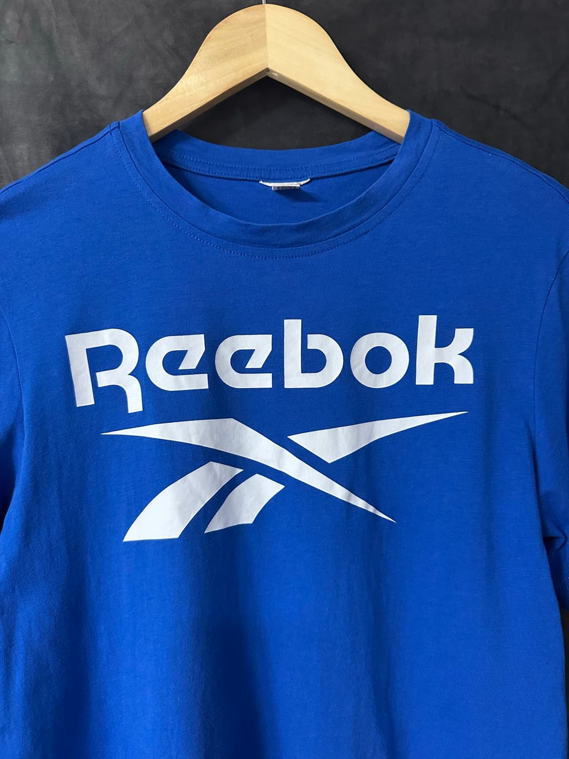 리복 REEBOK 클래식 빅로고 반팔 티셔츠 블루 실측M 올드스쿨 상품이미지2