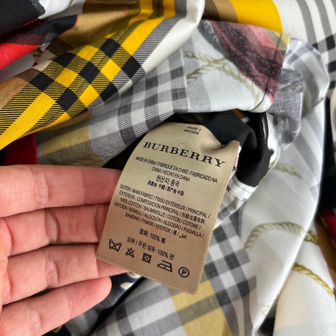 버버리 슬리브리스 코튼 체크 원피스 Uk4 상품이미지8