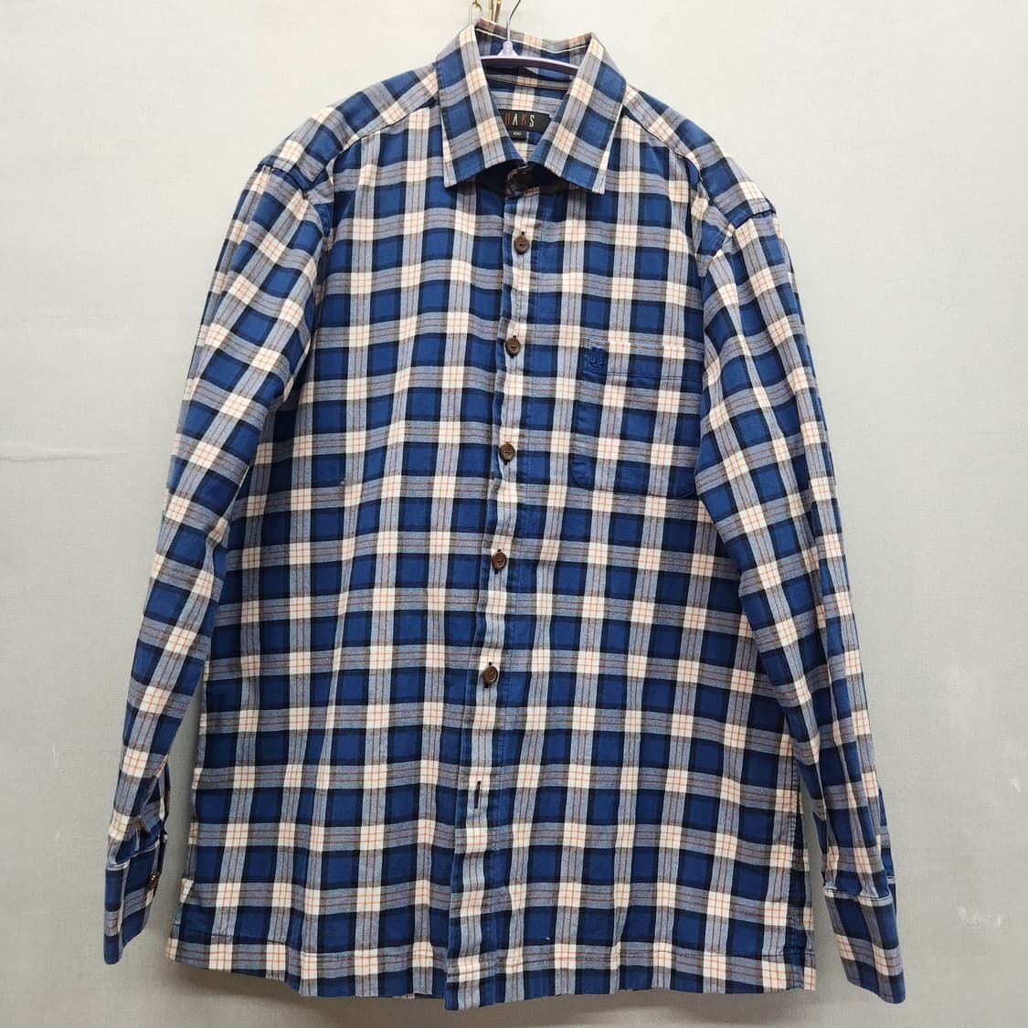 닥스 로고 원포켓 체크 셔츠 100(L) 상품이미지1