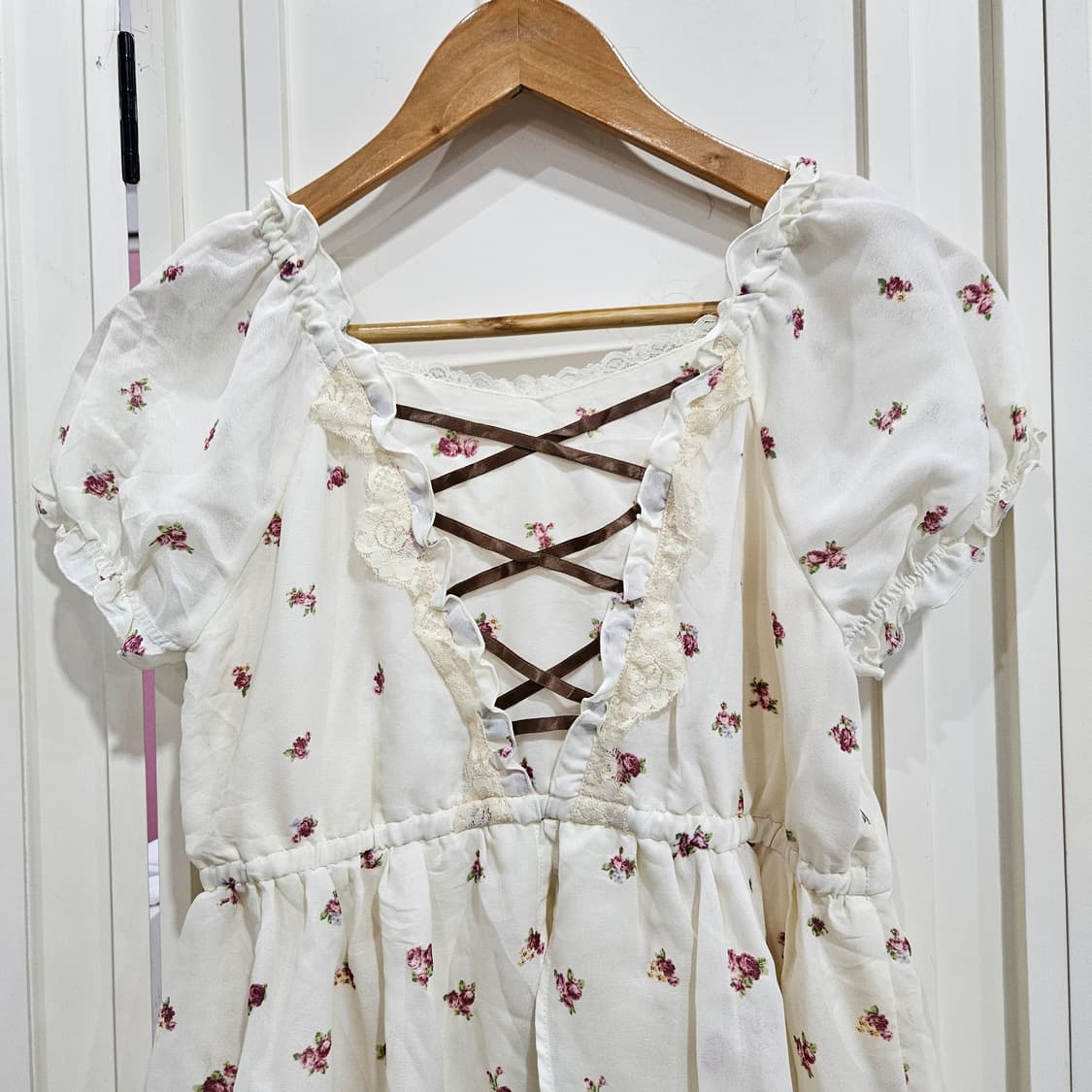 엑시즈팜(Axes femme) 플로럴 로즈 레이스 원피스 상품이미지5