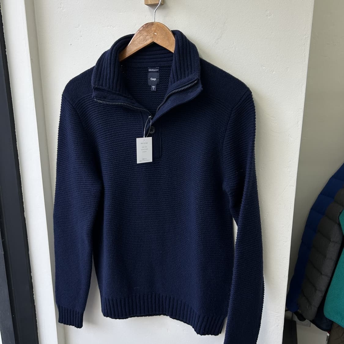 16036 - GAP 갭 네이비 반집업 니트 상품이미지2