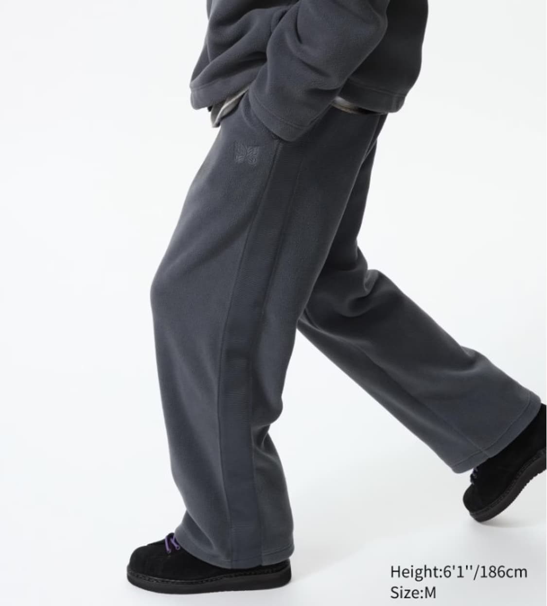 유니클로 x 니들스 플리스 와이드 팬츠 다크 그레이L (택/새상품) 상품이미지1