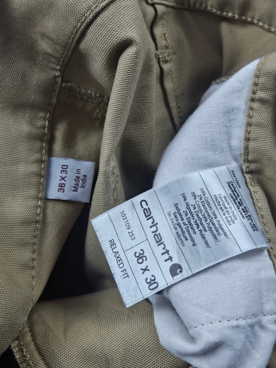 칼하트 코튼 카펜터 워크 팬츠 ( 36X30 ) / 11332 상품이미지7