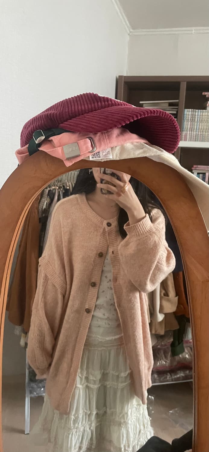 모리걸 빈티지 딸기우유 핑크 가디건 💗🌸 상품이미지3