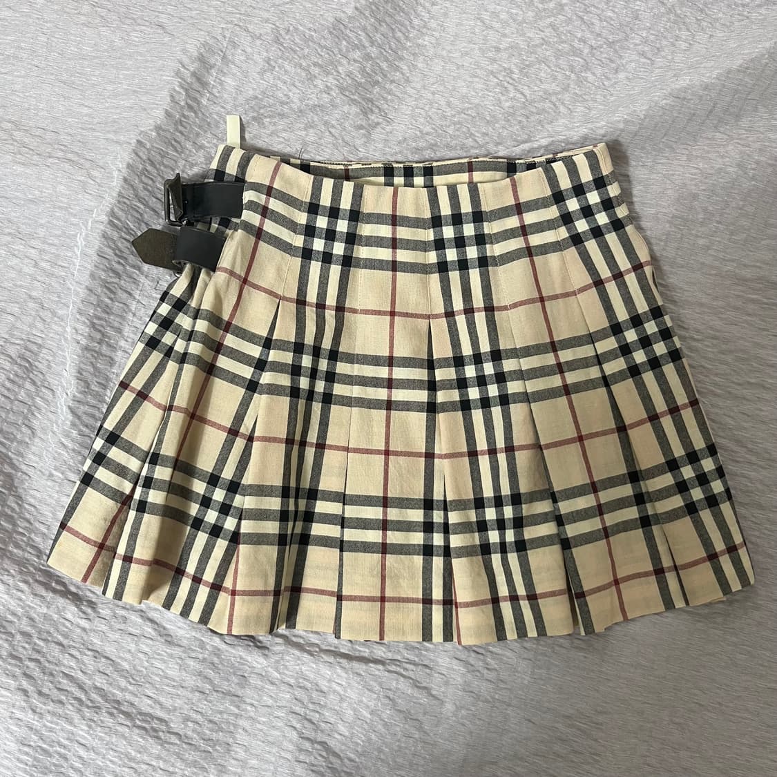 버버리 체크 랩 스커트 uk8 상품이미지9