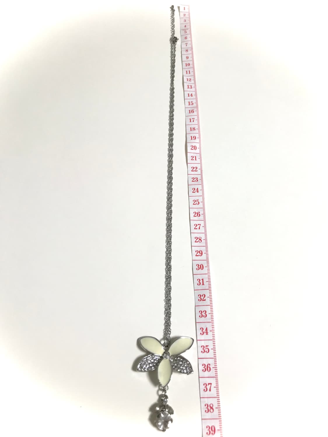 빈티지 모리걸 헤이세이 갸루 플라워 써지컬 체인 드롭 목걸이 상품이미지4