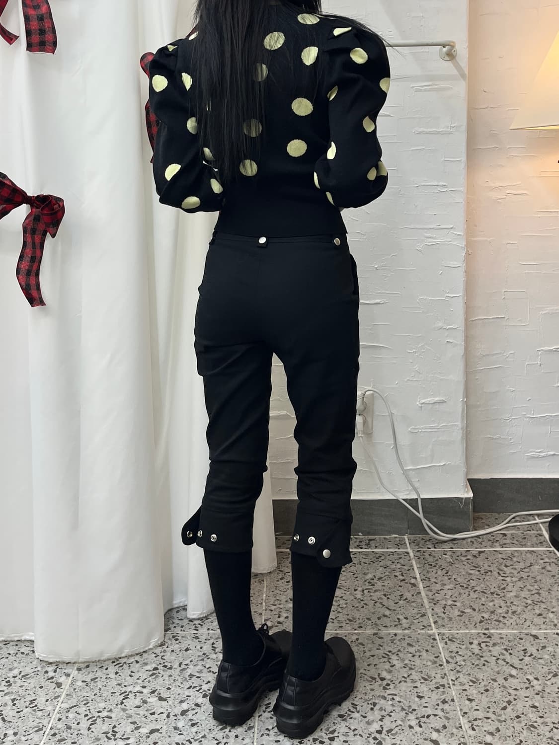 polka puff knit 상품이미지3