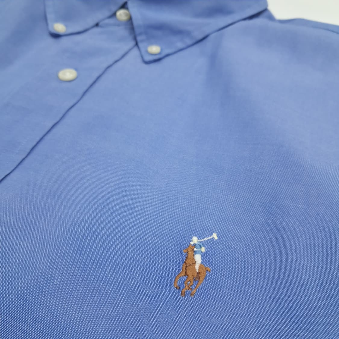 Co917 XL 폴로 랄프로렌 블루 긴팔 셔츠 남방 상품이미지5