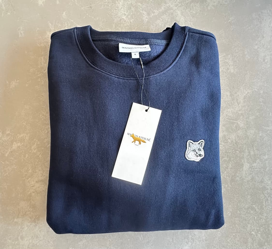 (새상품) 메종키츠네 그레이 폭스 헤드 기모 맨투맨  상품이미지5