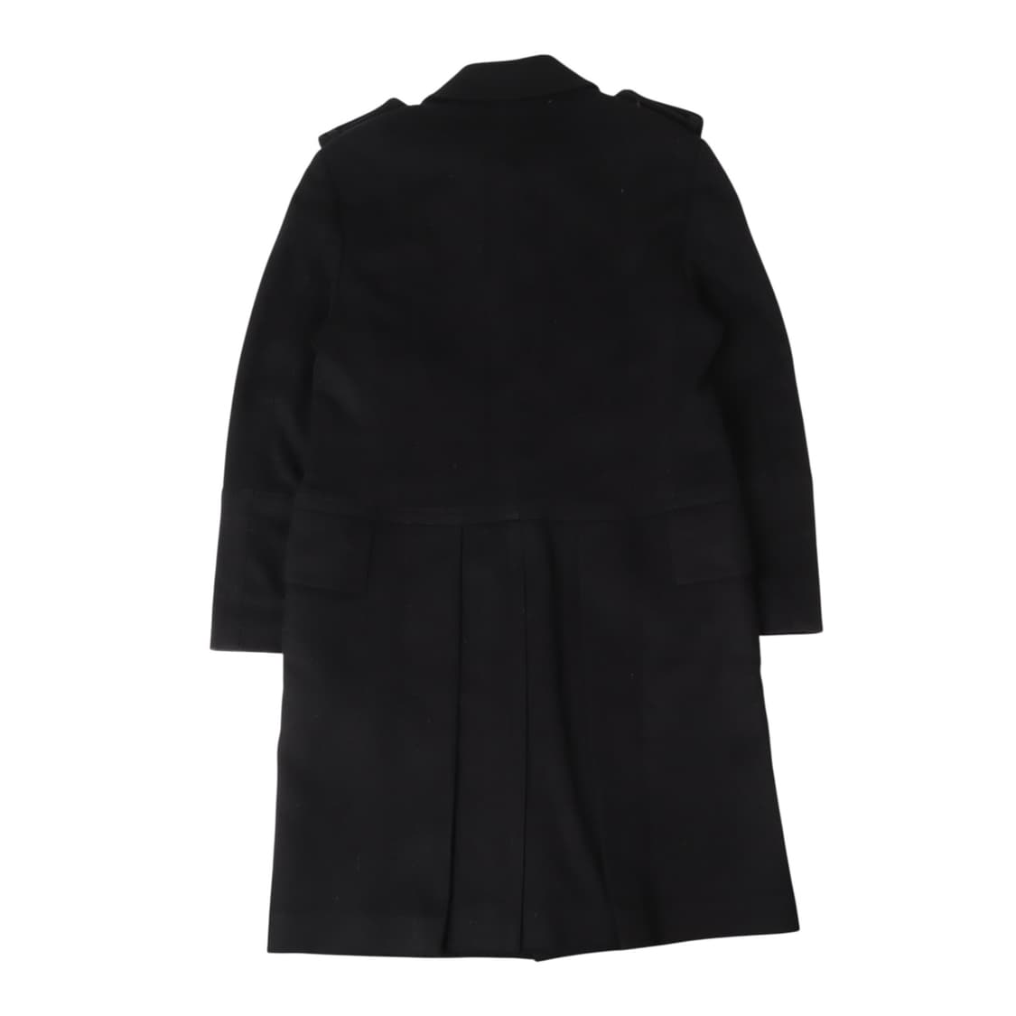 버버리 런던 블랙 울 캐시미어 견장 코트 상품이미지2