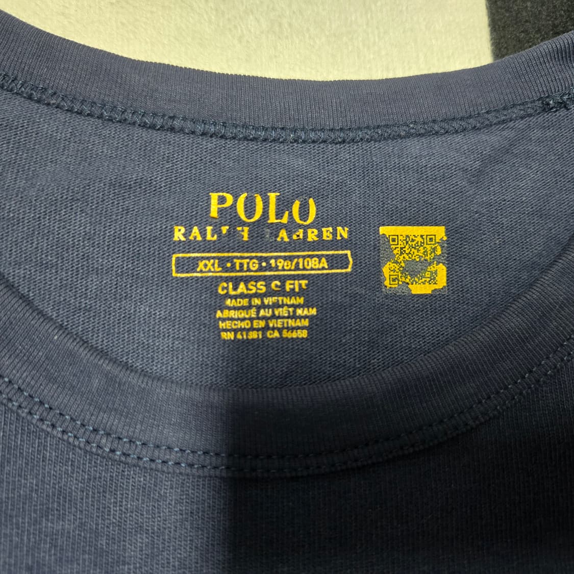 XXL 폴로랄프로렌 클래식 헤비웨이트 반팔티셔츠 네이비 상품이미지3