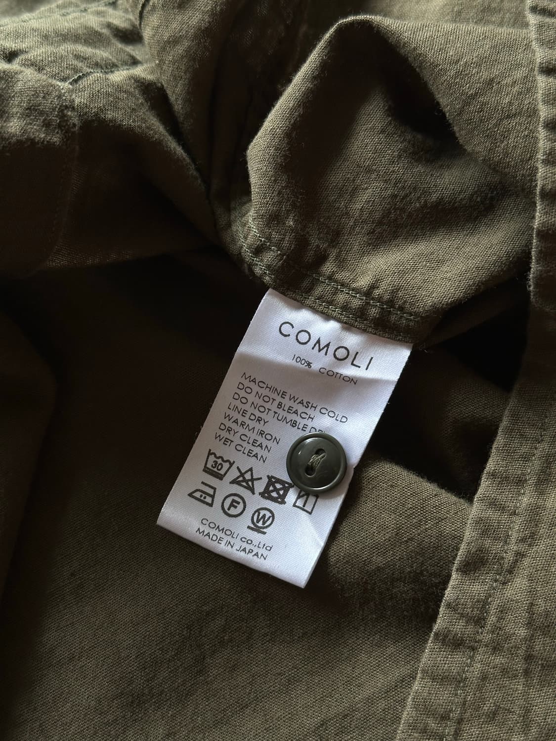 [2] Comoli 베타샨 CPO 셔츠 (Olive) 상품이미지7
