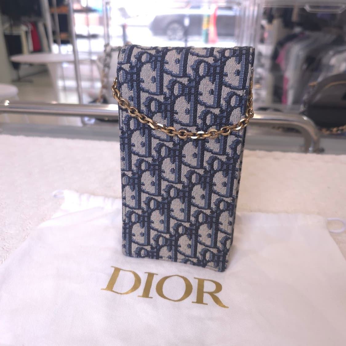 [중고/정품] 디올 오블리크 새들 버티컬 파우치 크로스백 상품이미지2