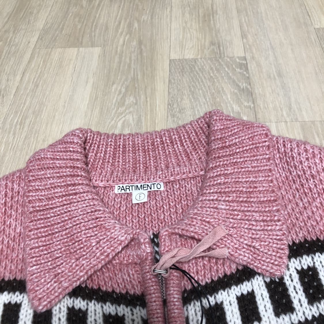 (F) 새상품 파르티멘토 PARTIMENTO 코위찬 니트 집업 가디건 상품이미지9