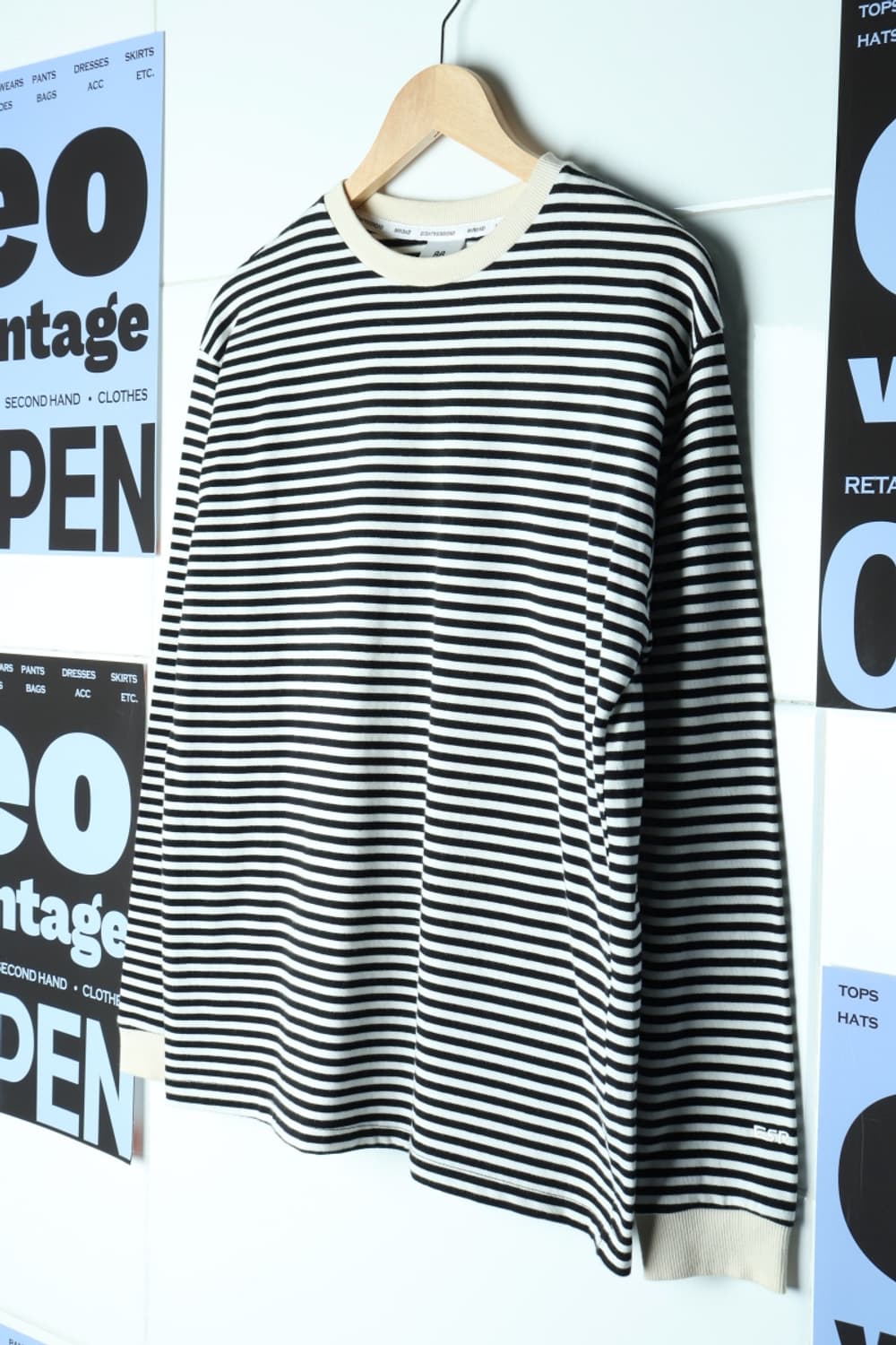 (M-XL) 로드 긴팔티셔츠 스트라이프 아메카지-H30015 상품이미지1