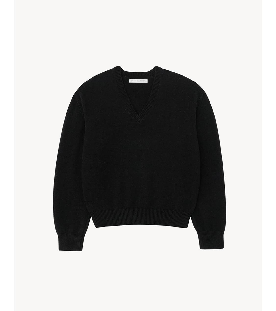 문달 24 Deep V-neck Knit 니트 블랙 S 상품이미지3