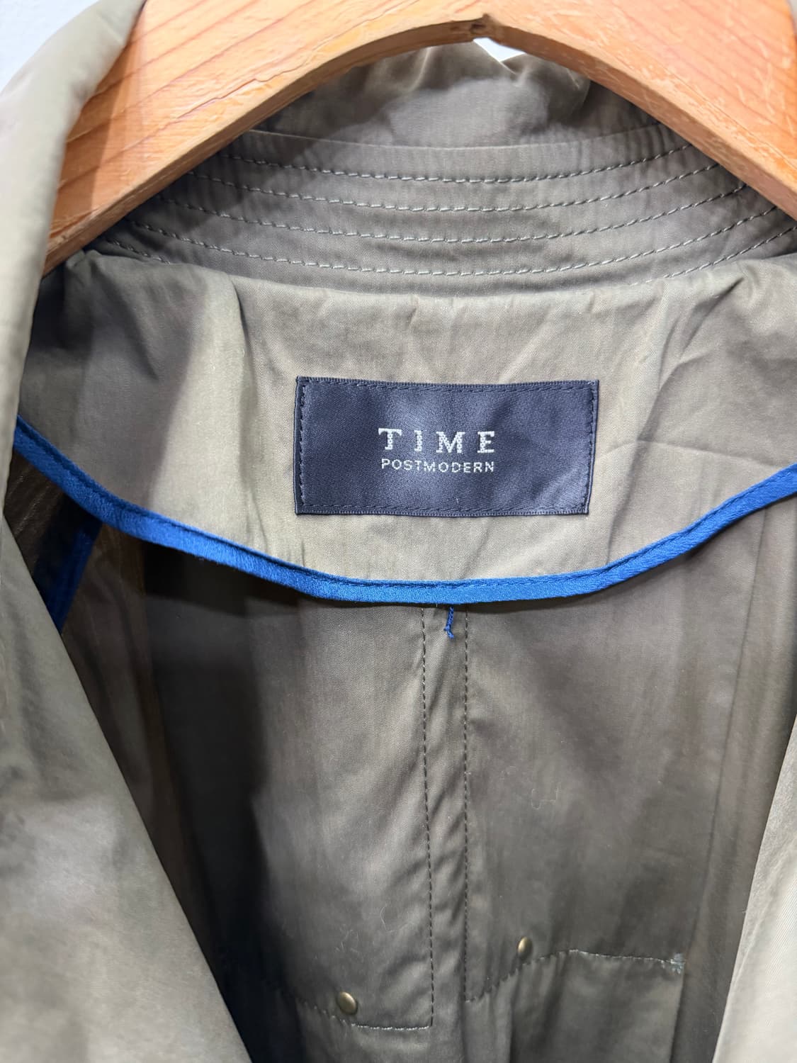 정품) TIME 타임 한섬 카키색 트렌치코트 82 상품이미지5