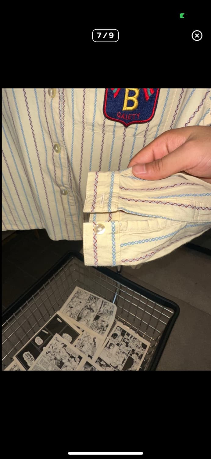 Japanese stripe pattern patch detail SH 상품이미지7