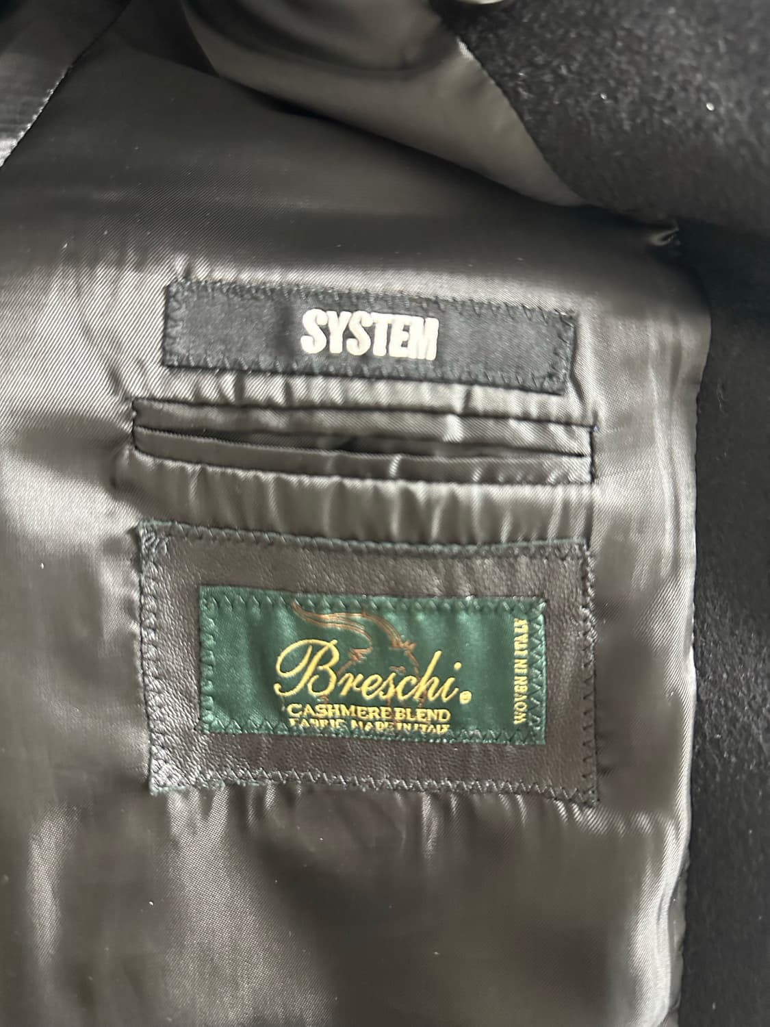 시스템 옴므 슬림 더블코트 블랙 상품이미지3