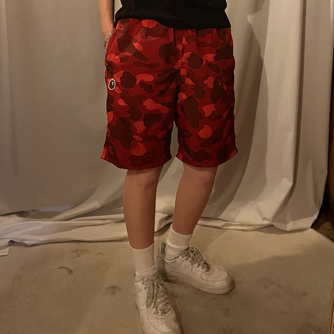 베이프 BAPE 레드카모플라쥬 쇼츠 상품이미지4