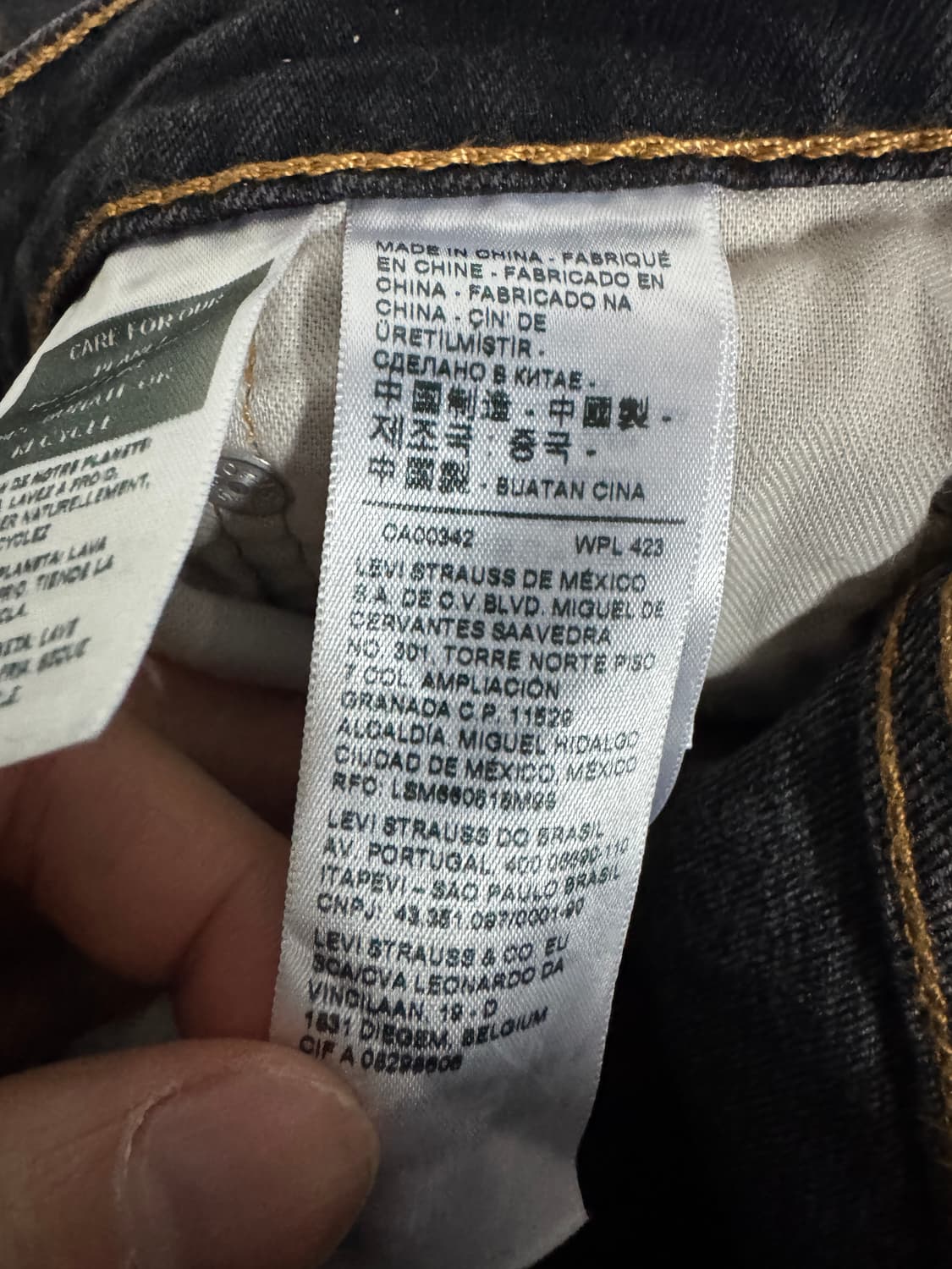 여성 리바이스 505 빈티지 흑청 워싱 데님팬츠 29인치 상품이미지4