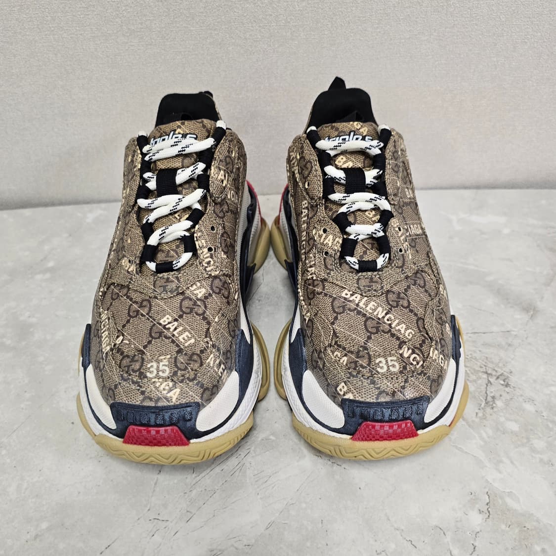 구찌 x 발렌시아가 해커 트리플s 스니커즈 신발 35사이즈 225 230 상품이미지2