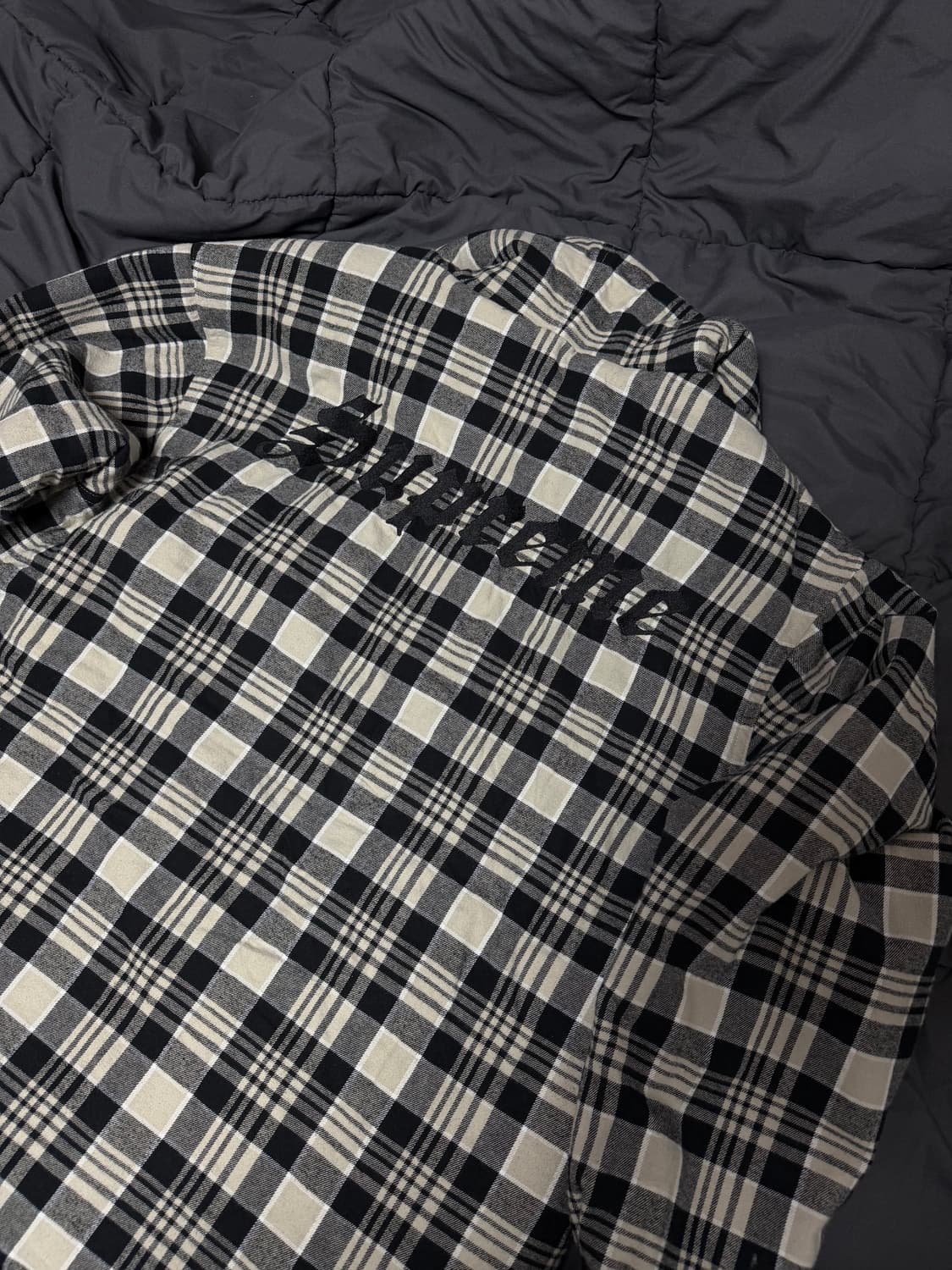 슈프림 라인드 집업후드 플란넬 M 상품이미지2