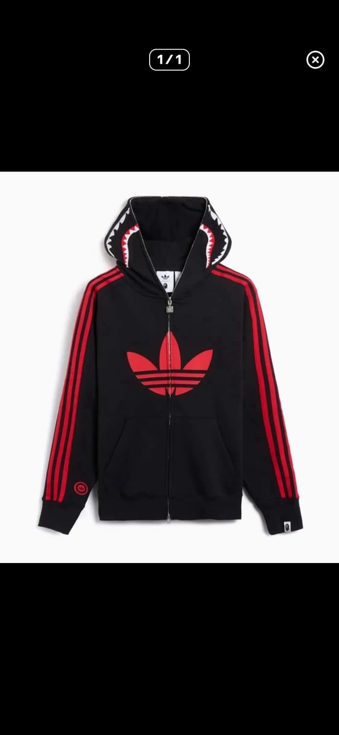 (구매)아디다스x베이프 샤크후드 L구매원합니다 상품이미지1