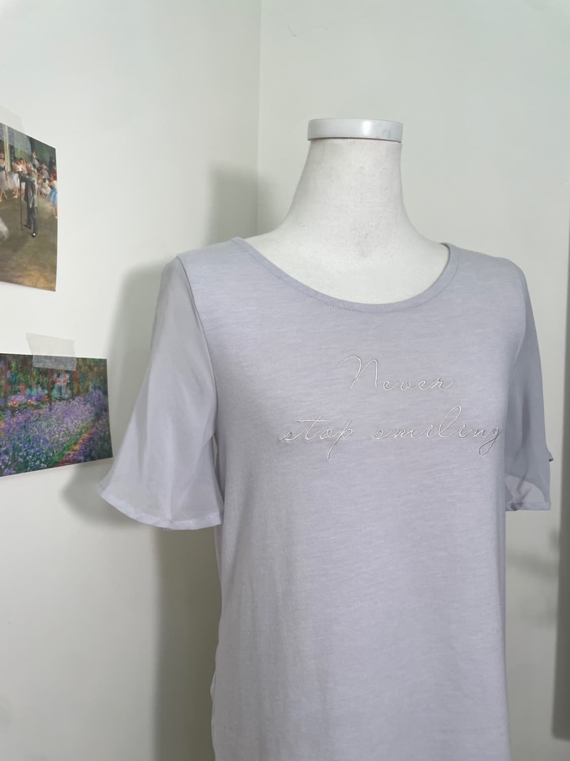 CECIL MCBEE bluegray lettering slit slee 상품이미지6