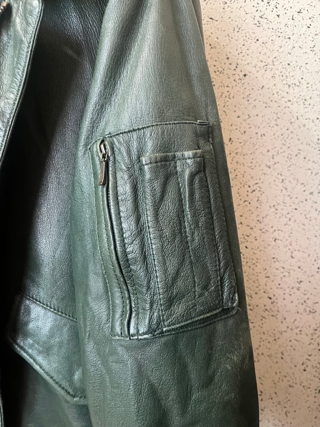 91년도 장군용 가죽잠바 M 상품이미지4