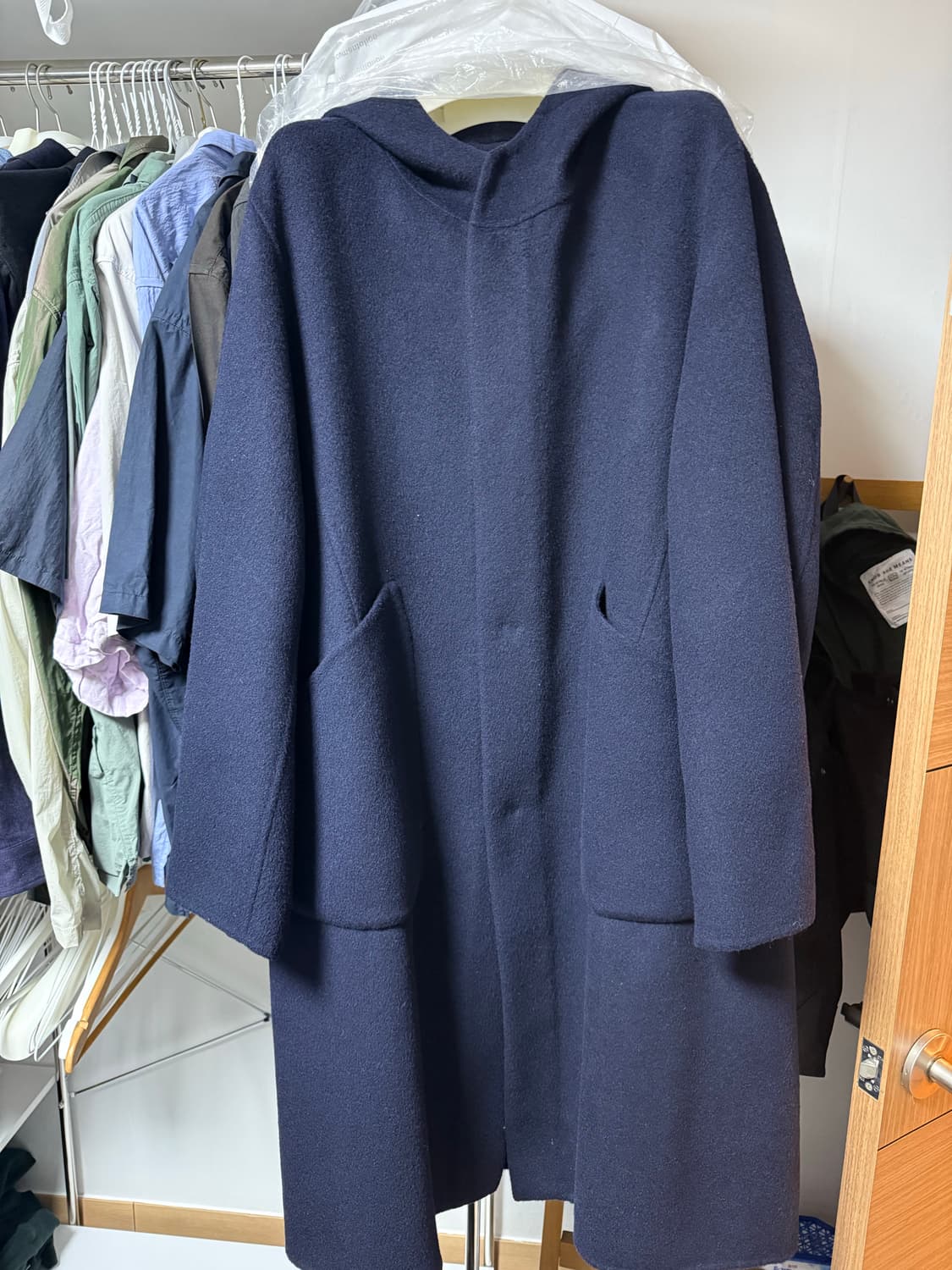 도큐먼트 핸드메이드 네이비 후드코트XL 상품이미지2
