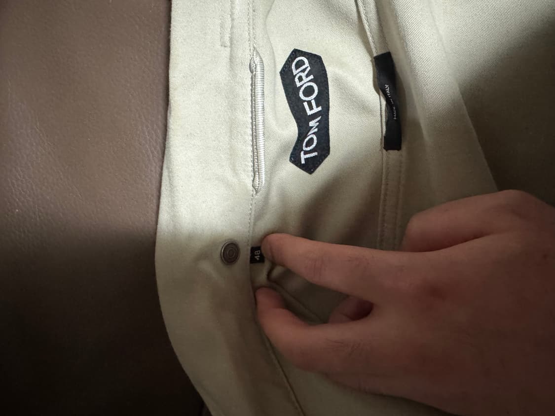 톰포드 브러시드 코튼 자켓 아이보리 상품이미지4