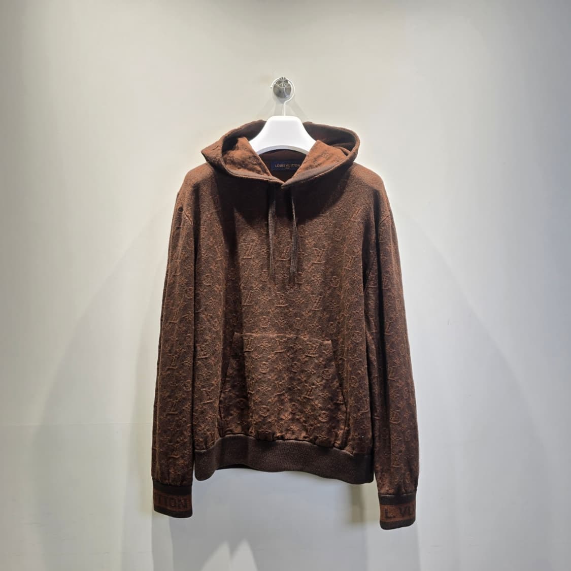[중고/정품] 루이비통 모노그램 풀오버 니트 후드티 브라운 M 상품이미지1