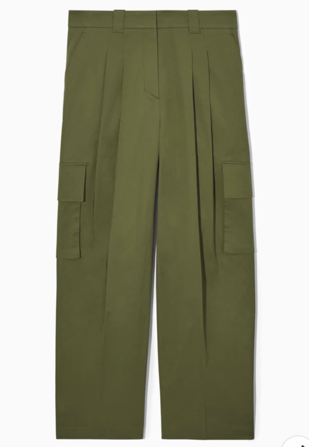 COS 코스 배럴 레그 카고 포켓 트라우저 팬츠 바지 카키 상품이미지2