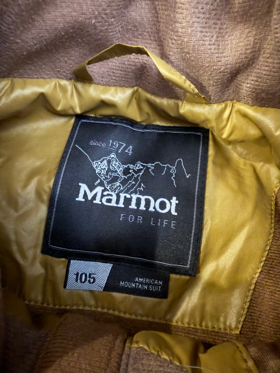 마모트 시그니쳐 로고 씬슐레이트 경량패딩 머스타드 상품이미지6