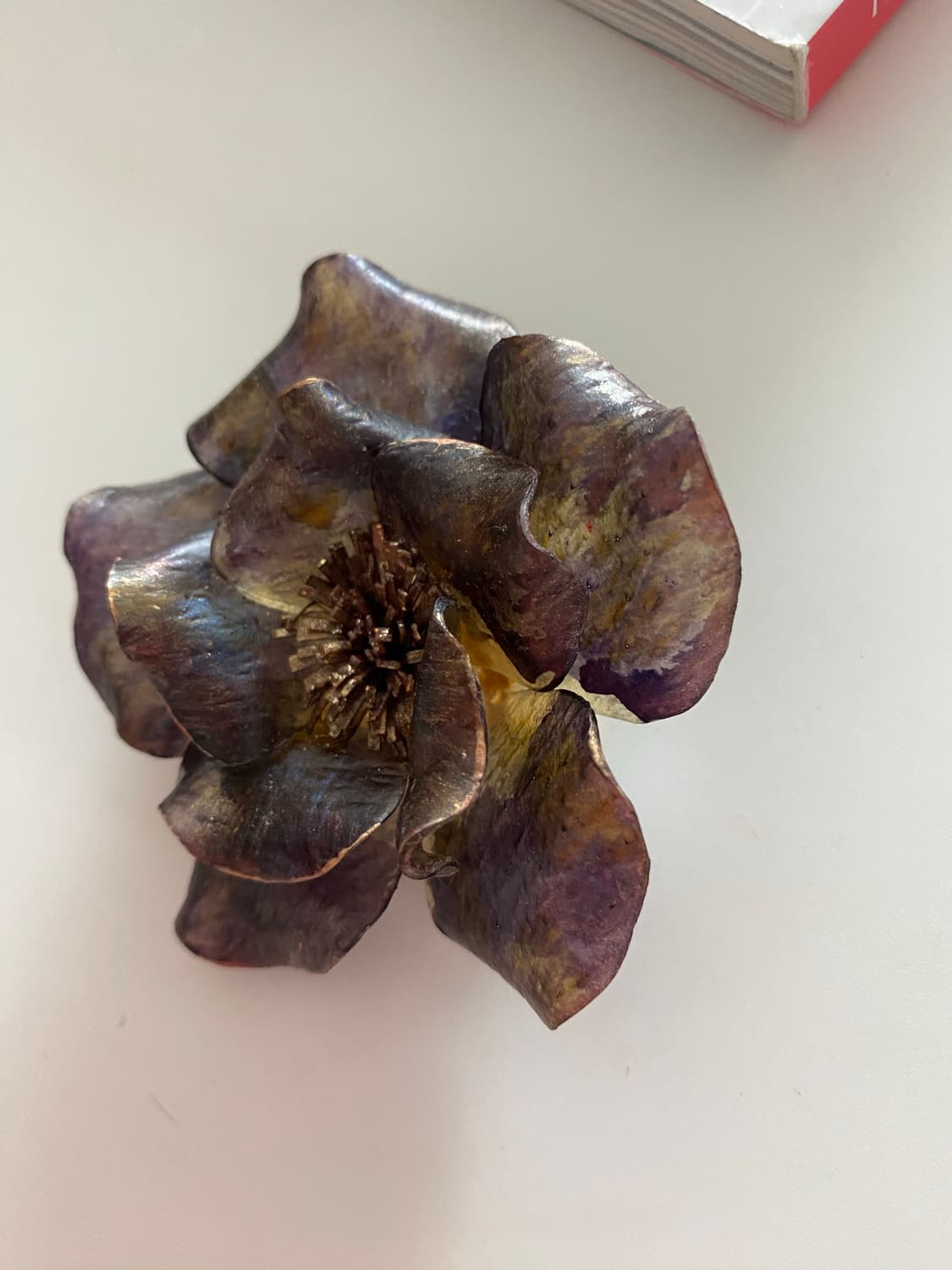 빈티지 가죽 플라워 브로치 상품이미지3